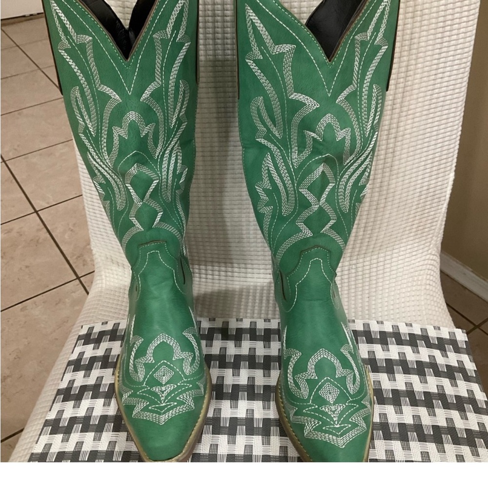 Green Cowboy Boots